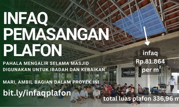 Ayo Berinfaq untuk Pemasangan Plafon Masjid Permata Harmoni