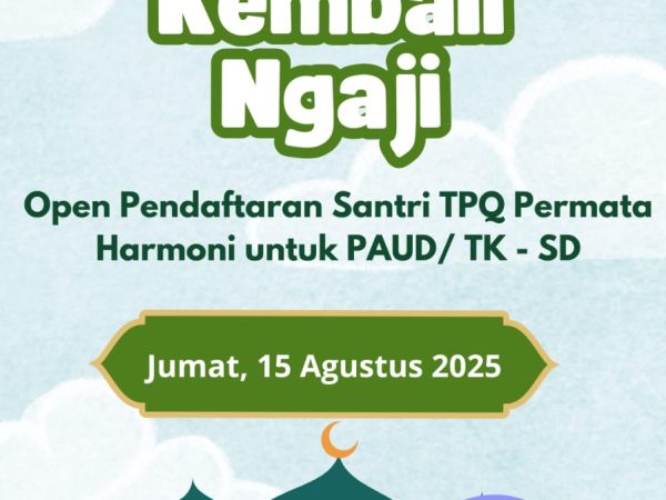 Open Pendaftaran TPQ Permata Harmoni