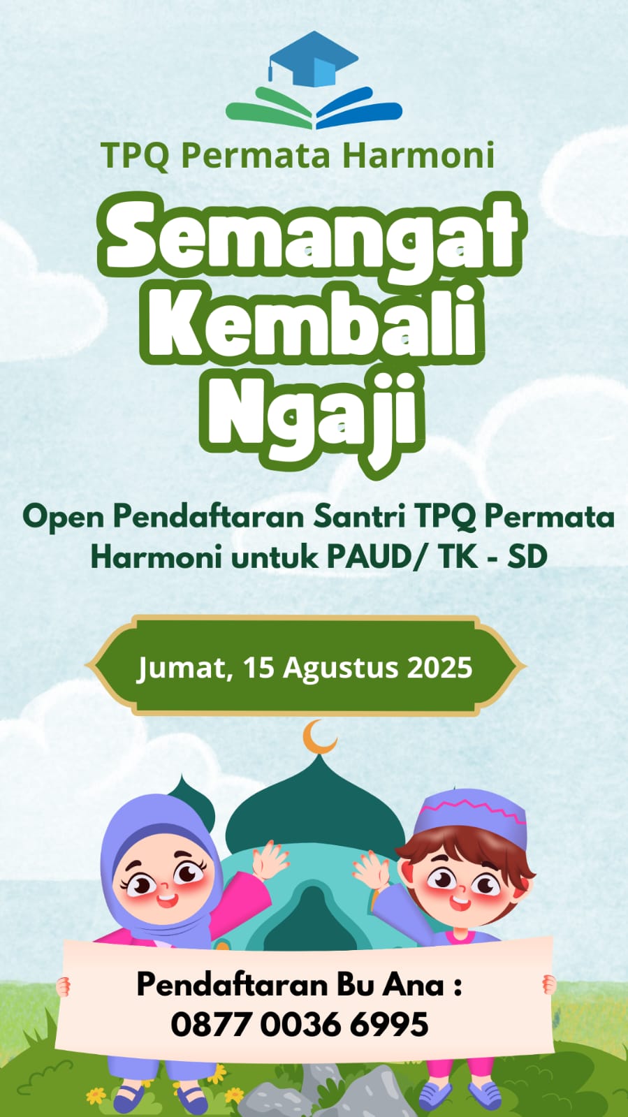 Open Pendaftaran TPQ Permata Harmoni